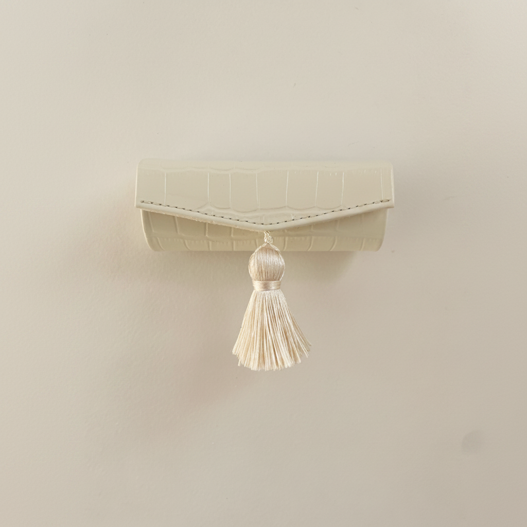 White Tassel Lipstick Case